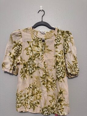 Panama Jack Tropical Boho Linen Top